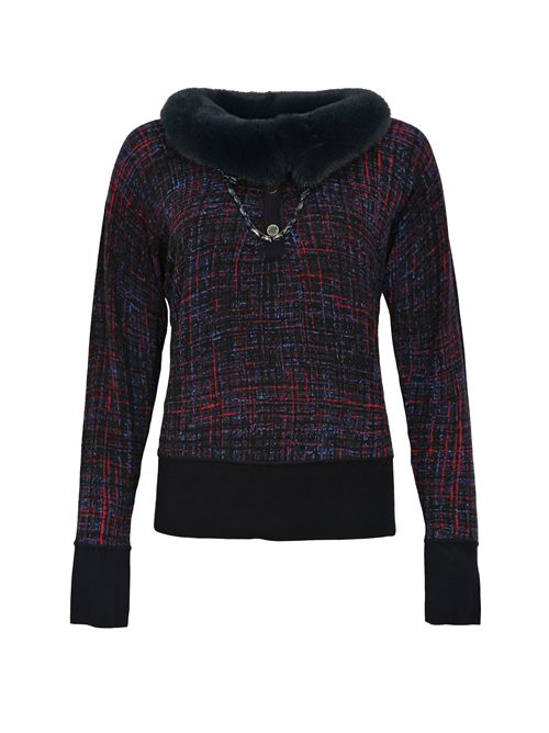 Maglia in viscosa con fantasia tweed BLUGIRL | RF5191 MA98OP9089